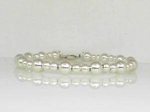 Vivi B "Grayson" Sterling Silver Beaded Bracelet 7"
