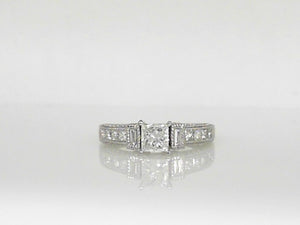 Platinum Princess Cut Engagement Ring