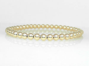 Gold Filled 4mm Beaded Stretch Bracelet
