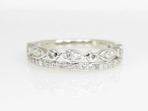 White Gold 2 Row Diamond Band