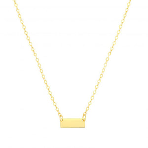 14K Yellow Mini Bar Pendant