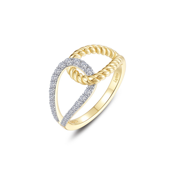 Lafonn Sterling Silver Gold Plated Split Cable 