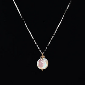 Sterling Silver Luna Pearl 18+2" Necklace