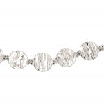 Sterling Silver Round Disk Link Bracelet