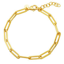 Charles Garnier Gold Tone Paperclip Bracelet