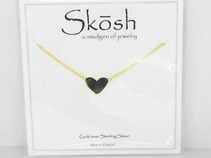 Skosh Gold Flat Polished Heart Necklace