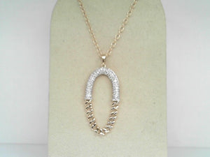 Yellow Gold Diamond Pave Curb Chain Necklace
