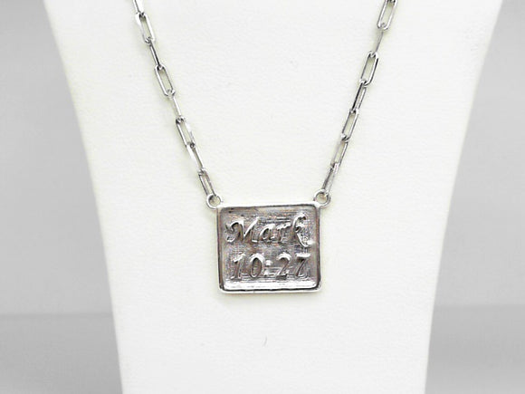 Silver Mark 10:27 Necklace
