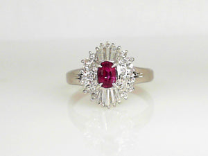 Platinum Ballerina w/ .47 CT Ruby & .50 CT Diamond #17407