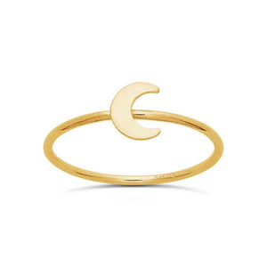 Gold Filled Crescent Moon Stackable Ring Size 6