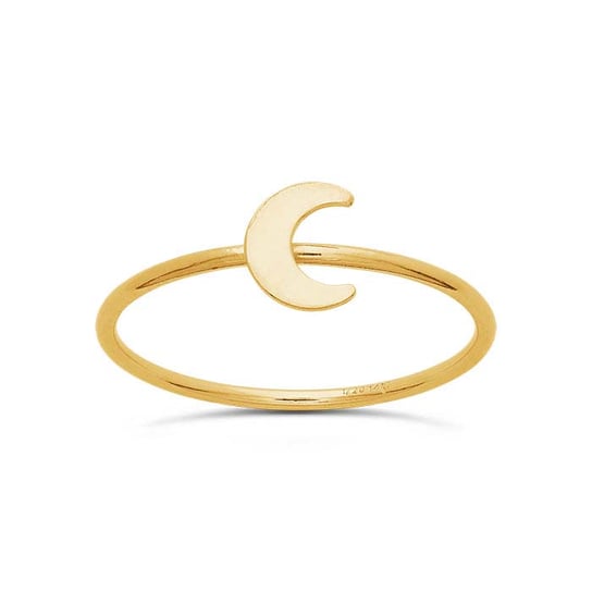 Gold Filled Crescent Moon Stackable Ring Size 6