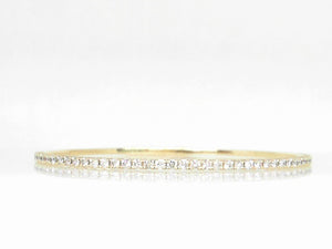 Yellow Gold Diamond Flex Bangle Bracelet