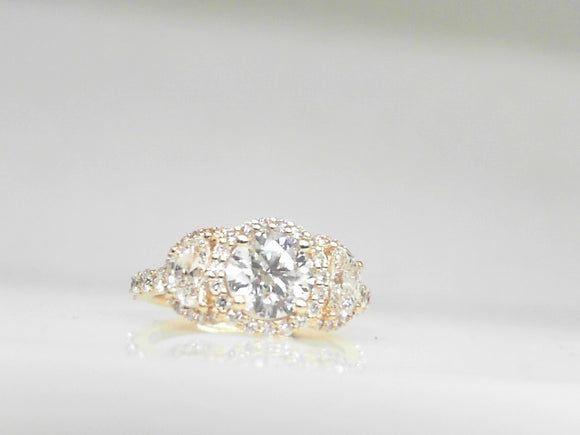 14k Yellow Gold 2.07ct Lab Diamond Engagement Ring