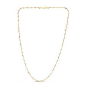 Two-Tone Fancy Diamond-Cut Ice Chain