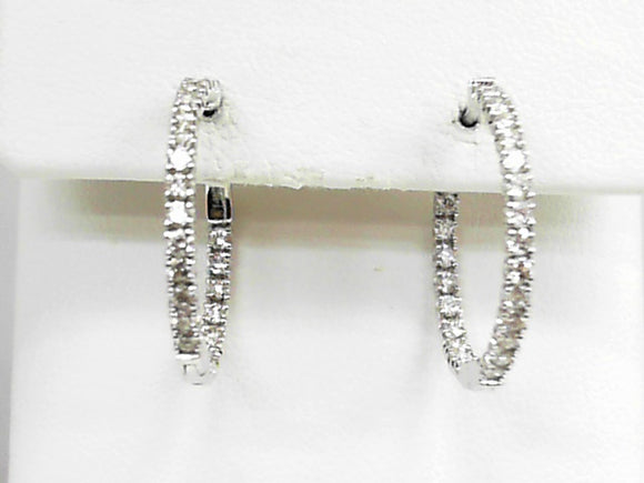 White Gold Inside-Out Diamond Loops