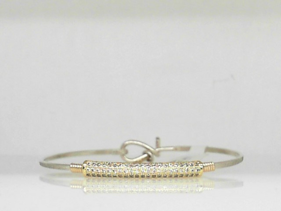 Earth Grace Sterling Silver Star Pave Bracelet
