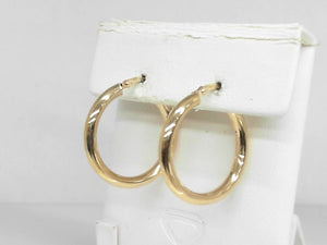 Yellow Gold Small Tube Hoops