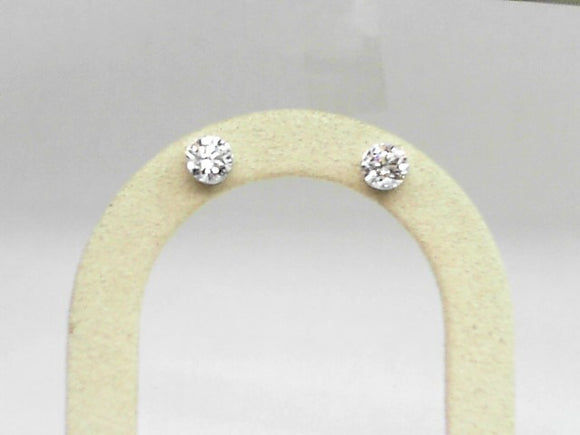 White Gold Lab Grown Diamond Invisible Set Studs
