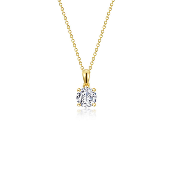 Lafonn Gold Solitaire Necklace