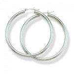 Sterling Silver Hoops 1 7/8" Diameter