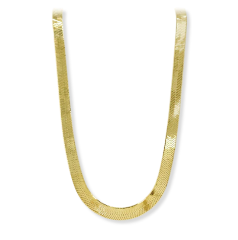 Sterling Silver/Yellow Gold Bonded Herringbone Chain 16