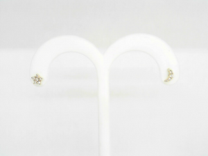 Yellow Gold Diamond Star and Moon Stud Earrings