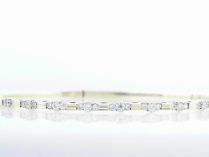 14k Yellow Gold Diamond 0.80ctw Flex Bangle Bracelet