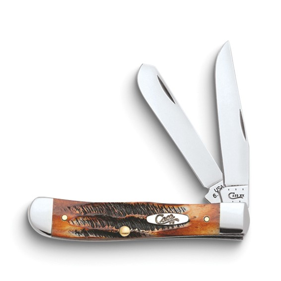 Case Bone Stag Trapper Knife Tan