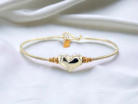 Earth Grace Sterling Silver Heart Bracelet 8