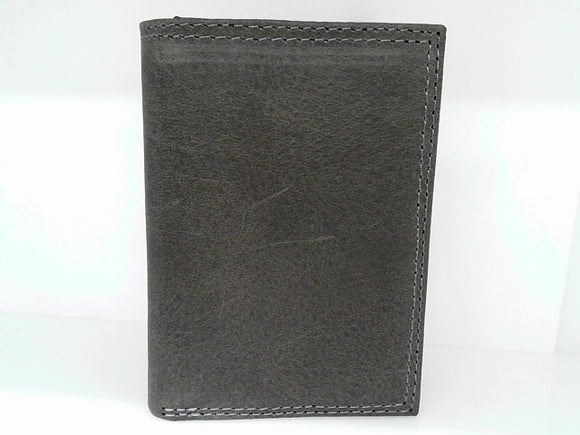 Gray Trifold Leather Wallet