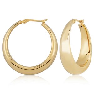Gold Plated Chunky Hoop Earrings