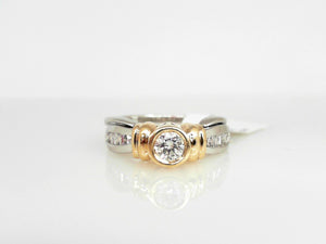 Two-Tone Diamond Wedding Set