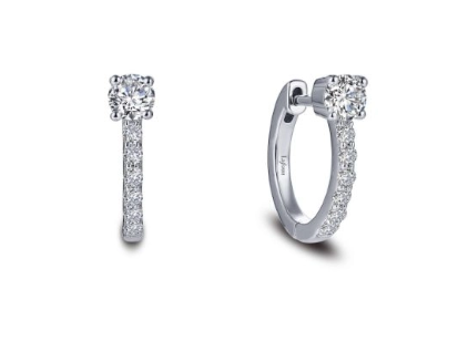 Lafonn Simulated Diamond Hoop Earrings