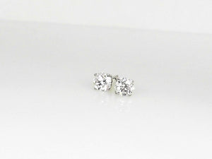 White Gold 1 Carat Lab Grown Diamond Studs