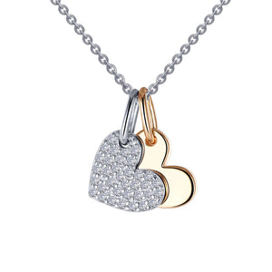 Lafonn Heart Shadow Charm Pendant Necklace 20"