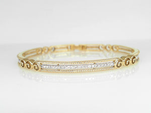 Yellow Gold Diamond Bangle