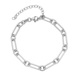 Charles Garnier Sterling Silver Paperclip Bracelet