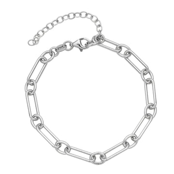 Charles Garnier Sterling Silver Paperclip Bracelet