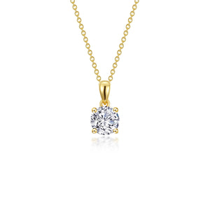 Lafonn Gold Solitaire Necklace