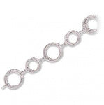 Sterling Silver Circle Link 7" Bracelet
