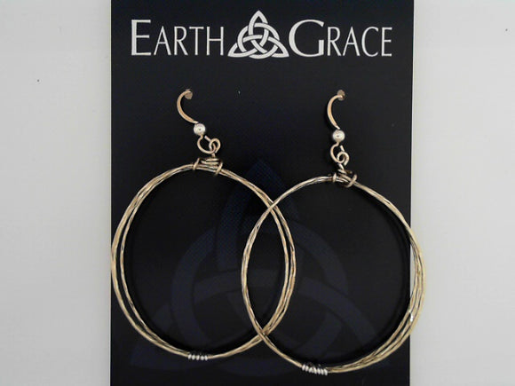Earth Grace Gold Plated Free Spirit Loop Earrings