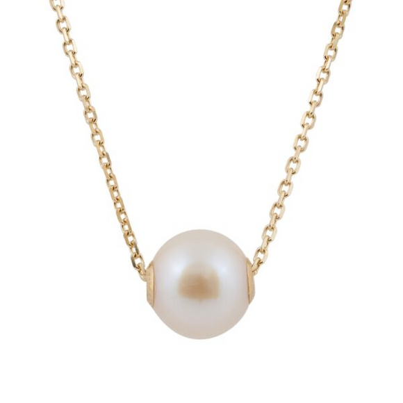 14k Yellow Gold 7mm Freshwater Pearl Necklace 18