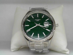 Moore's Elite Stainless Steel Green Face Watch