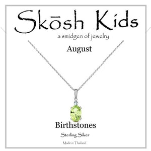 Skosh Kids August Birthstone Necklace