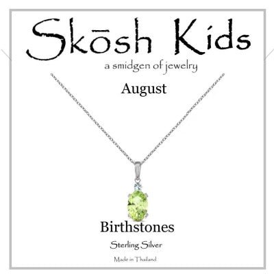 Skosh Kids August Birthstone Necklace