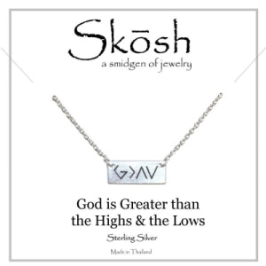 Skosh God Is Greater Than The Highs and Lows Bar Necklace