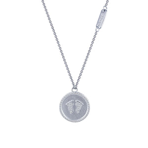 Lafonn Baby Feet Disc Necklace