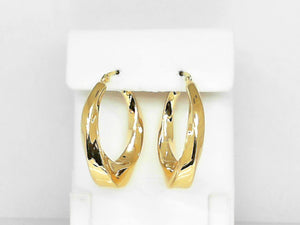 Charles Garnier Sterling Silver/Gold Plated Chunky Oval Hoops