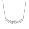 Sterling Silver Round and Baguette CZ Necklace