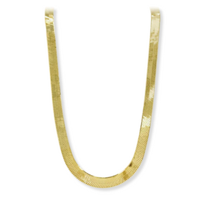Sterling Silver/Yellow Gold Bonded Herringbone Chain 20"